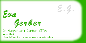 eva gerber business card